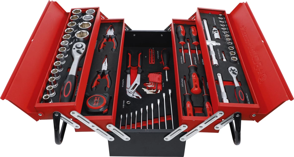 Metalinė įrankių dėžė / Įrankių asortimentas | 86 vnt. (6056)