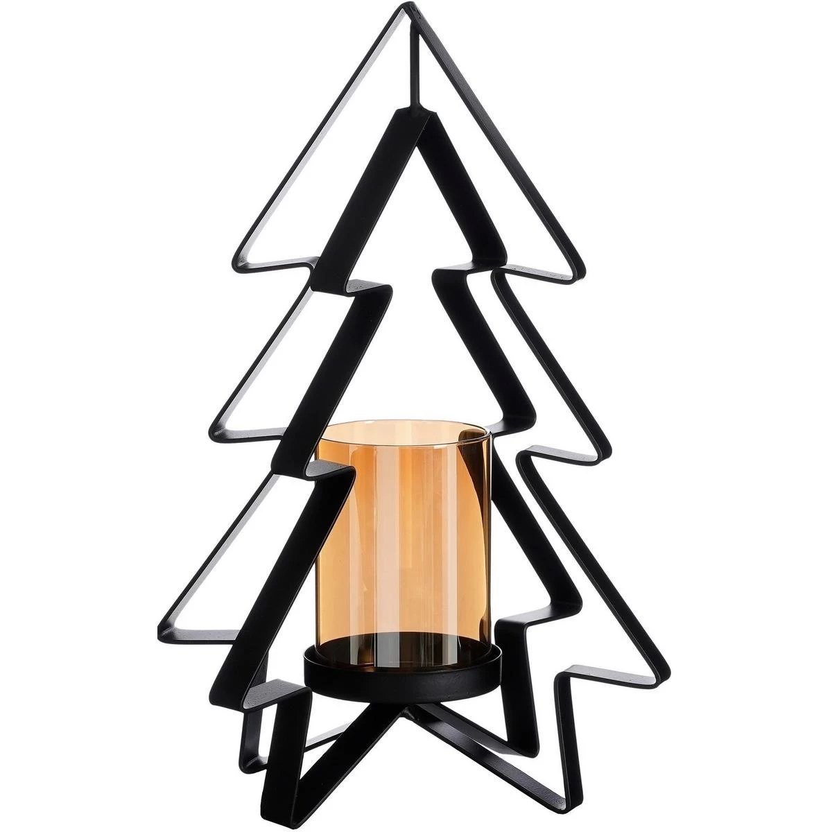 Metalinis žvakidės Laikiklis 31,5 Cm Kalėdinė Eglutė žėručio Spalvos