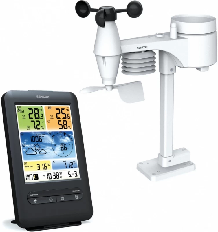 Meteorologijos Stotis Su wifi Sws 9898 Wifi 5in1 Jutiklis