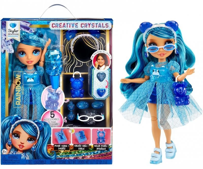 Mga 121374 Vaivorykštinė Aukšta Kūrybinių Kristalų Madinga Lėlė Skyler