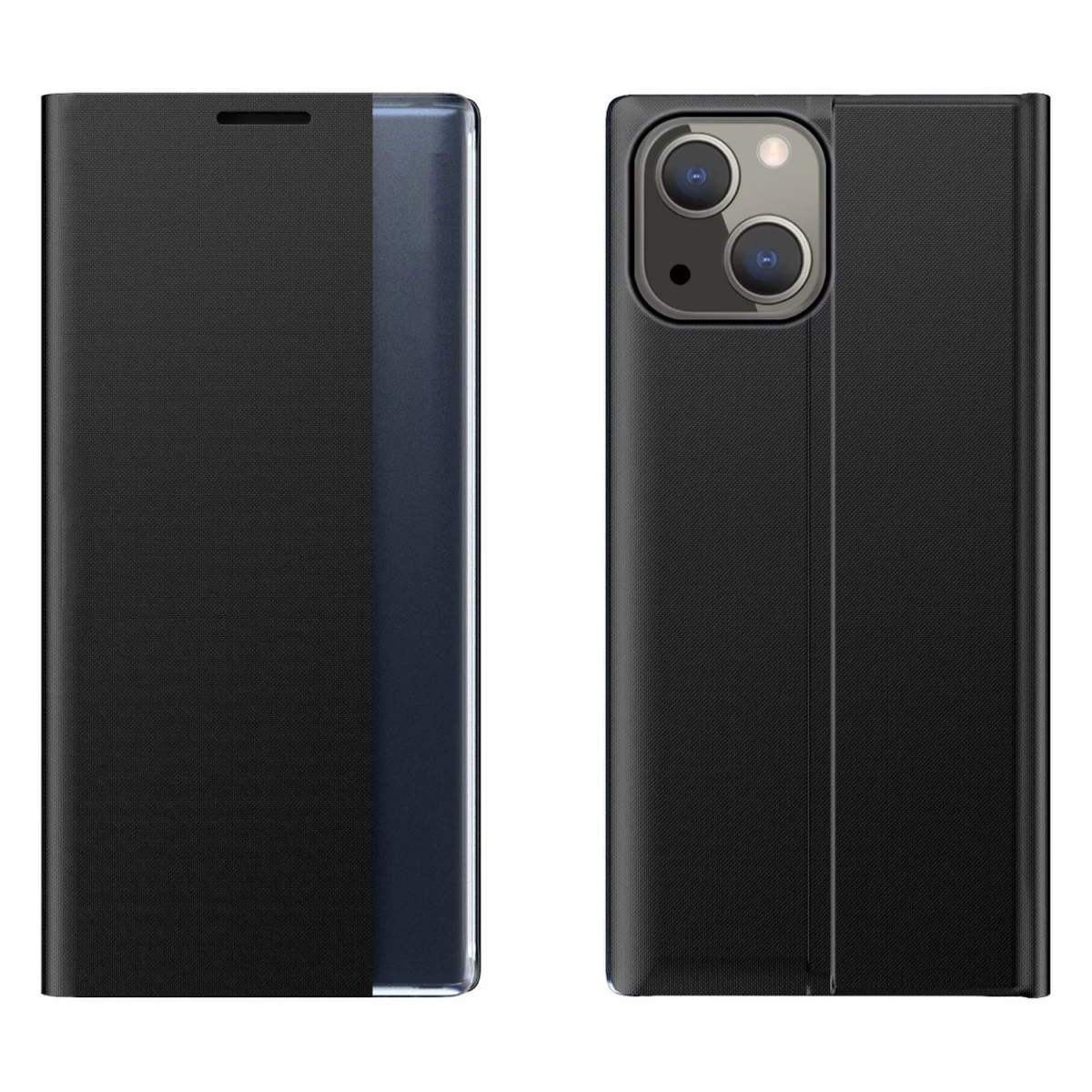 Miegamojo Dėklo Dangtelis Su smart Cover Atvartu, Skirtas iphone 13 Mini, Juodas