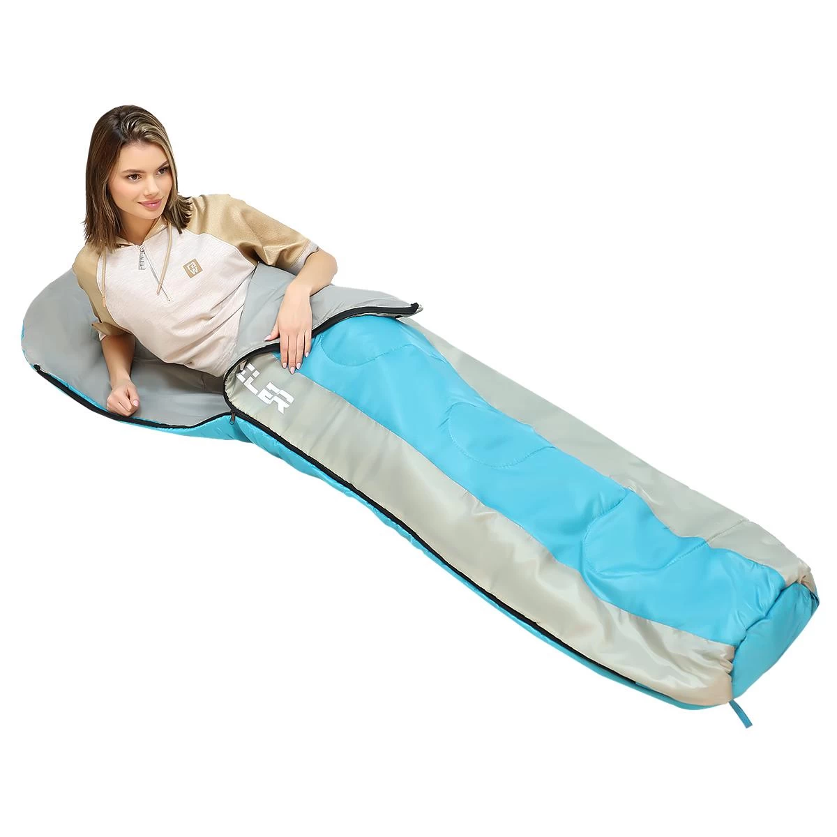 Miegmaišis Traveler 210x80/50cm Mėlyna Pilka Enero Camp