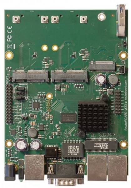 Mikrotik Rbm33g Maršrutizatoriaus Plokštė 2x Cpu Branduolys, 880mhz, 256mb, 3xge, 2xminipci, 1xusb 3.0, Microsd, M.2 Lizdas Mikrotik Rbm33g Maršrutizatoriaus Plokštė 2x Cpu Branduolys, 880mhz, 256mb, 3xge, 2xminipci, 1xusb 3.0, Microsd, M.2 Lizdas