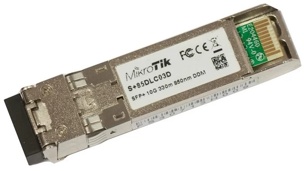 Mikrotik S+85dlc03d Sfp+ Modulis 10g Sm 300m 850nm Daugiamodė Lc Jungtis