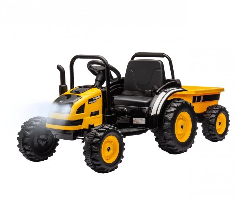 Milly Mally Akumuliatorinis Traktorius Su Priekaba Farmer Yellow