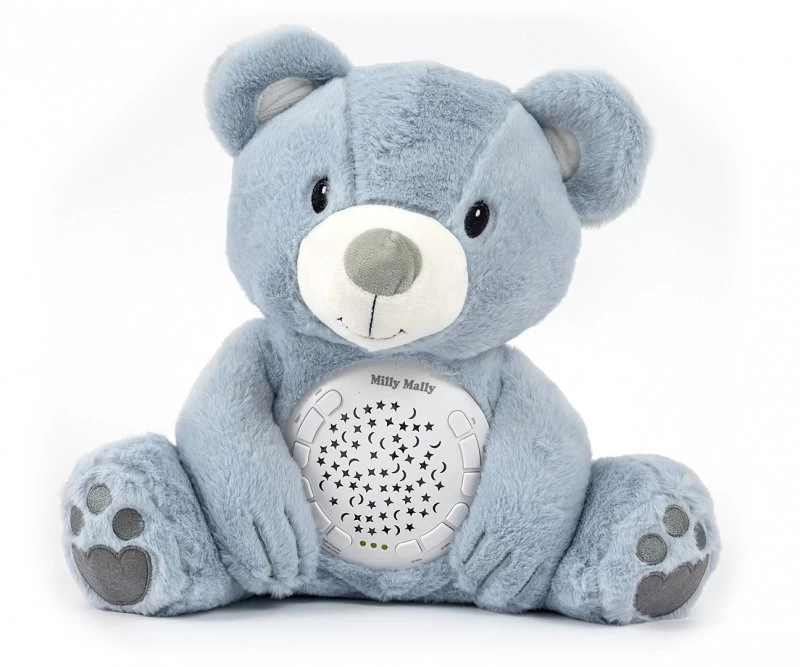 Milly Mally Pliušinis žaislas Su Projektoriumi Milly Bear Blue