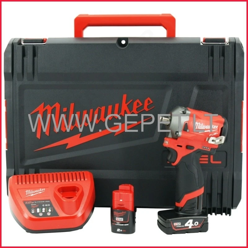 AKUMULIATORINIS VERŽLIASUKIS ½˝ M12 FIWF12-422X MILWAUKEE 4933464616