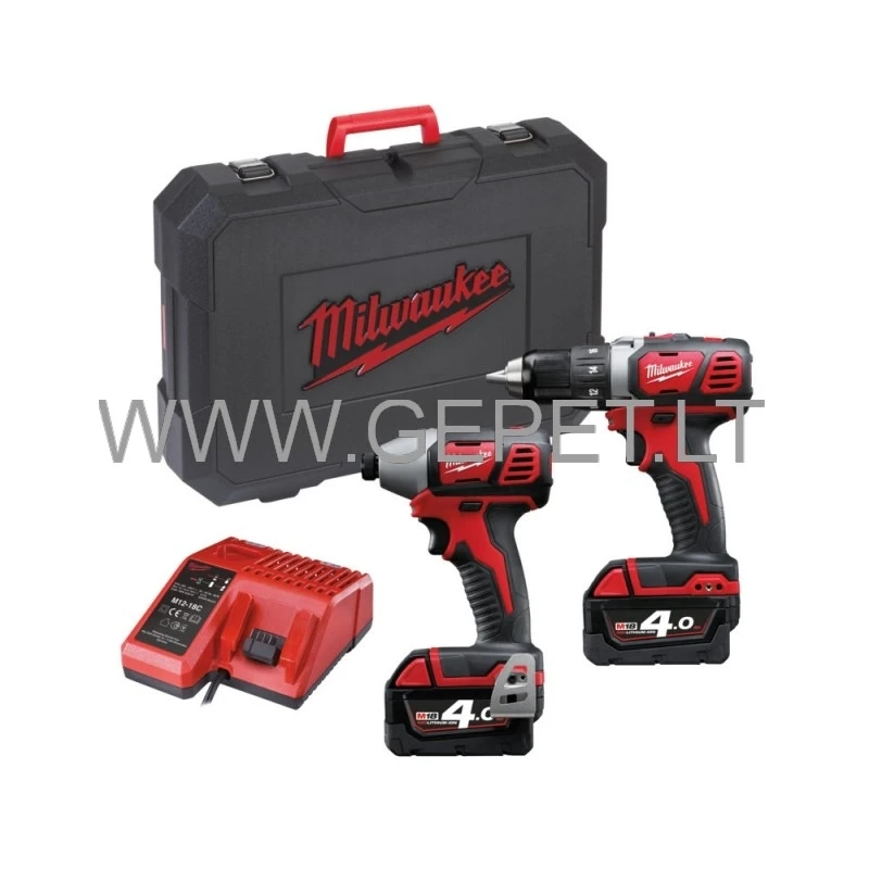 AKUMULIATORINIŲ ĮRANKIŲ RINKINYS MILWAUKEE M18 BPP2D-402C 4933447126