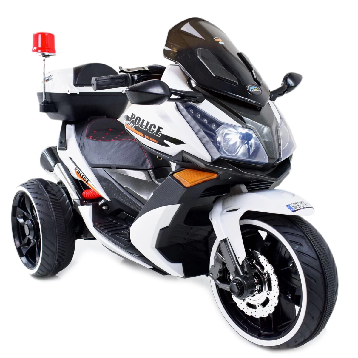 Milžiniškas Policijos Motoroleris, Sirenos Garsai, Megafonas, Gaidys, Minkšta Sėdynė, Dujų Pedalas/ak550