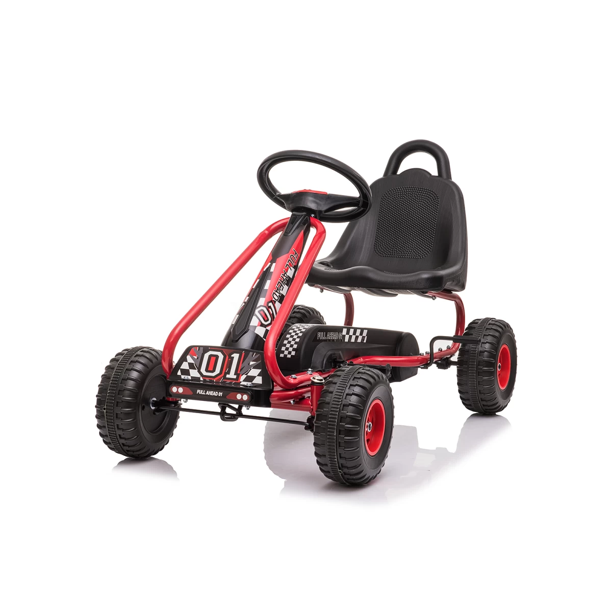 Minamas vaikiškas kartingas HATIS, raudonas/juodas