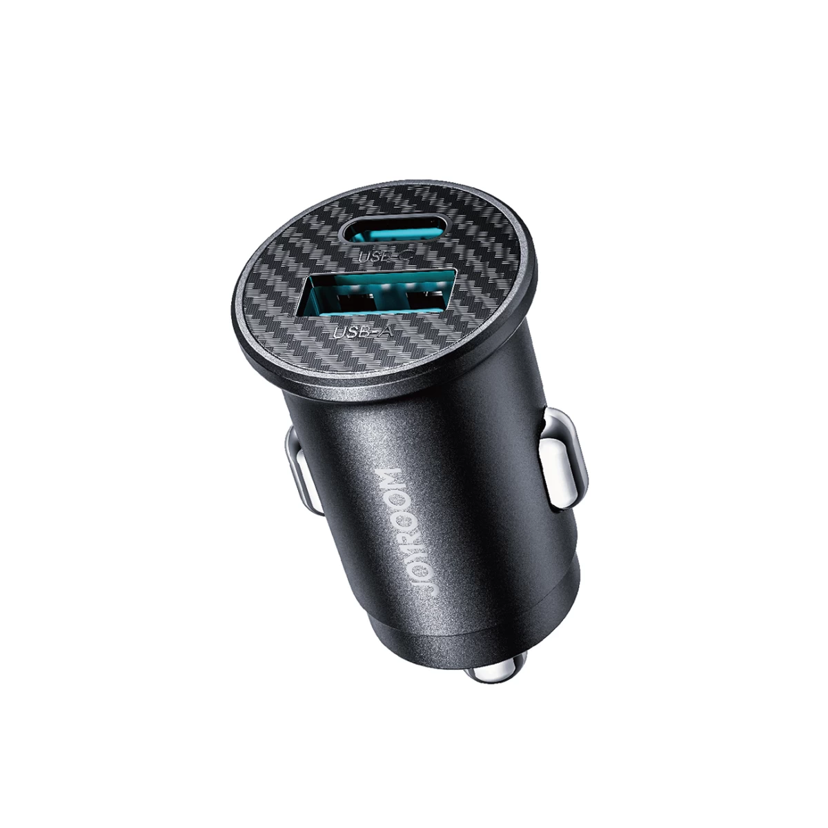 Mini 15w Usb-a Usb-c Automobilinis įkroviklis - Juodas