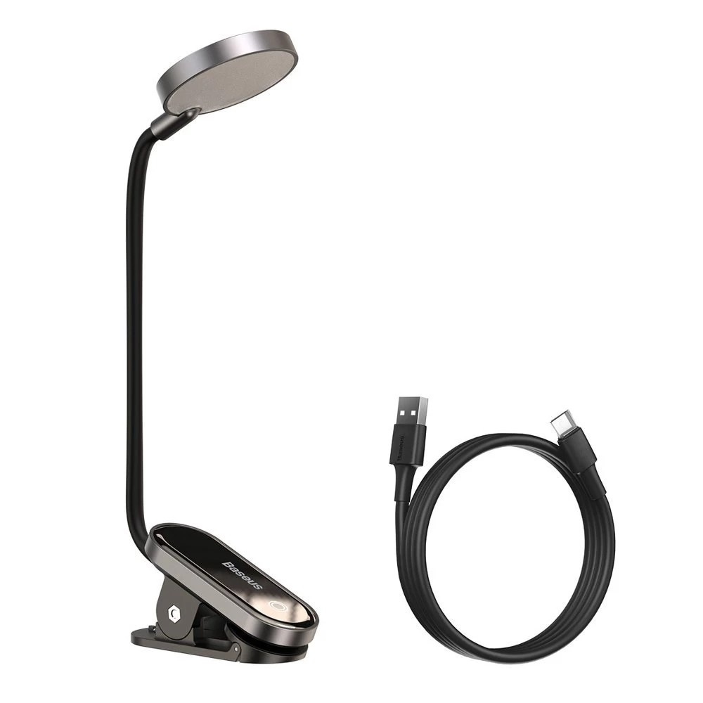 Mini Led Ekrano Skaitymo Lempa Su Spaustuku Pilkos Spalvos