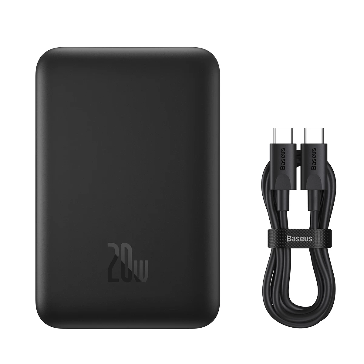 Mini Powerbank 10000mah Su Indukciniu įkrovimu Magsafe 15w Pd Qc 20w Juodas