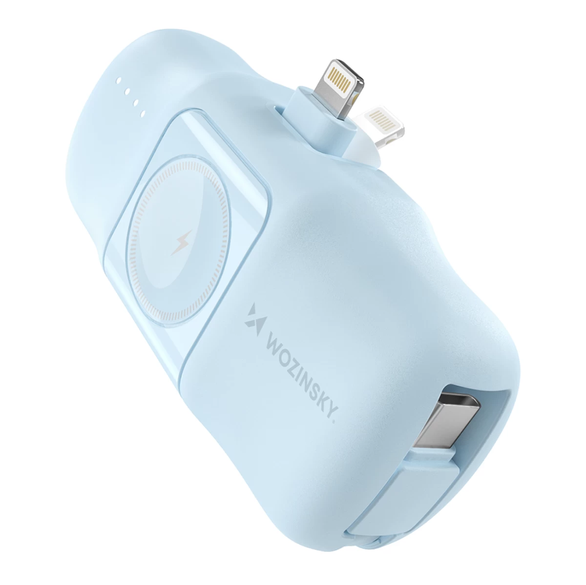Mini Powerbank 5000mah 15w Iphone Lightning Ir Apple Watch įkroviklis - Mėlynas