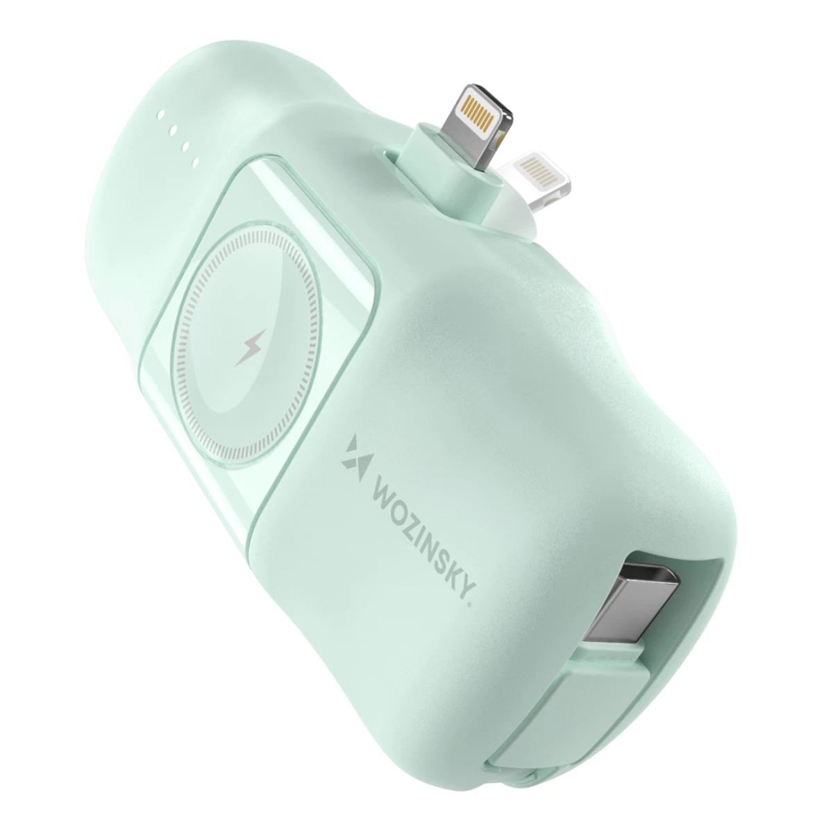 Mini Powerbank 5000mah 15w Iphone Lightning Ir Apple Watch įkroviklis - žalias