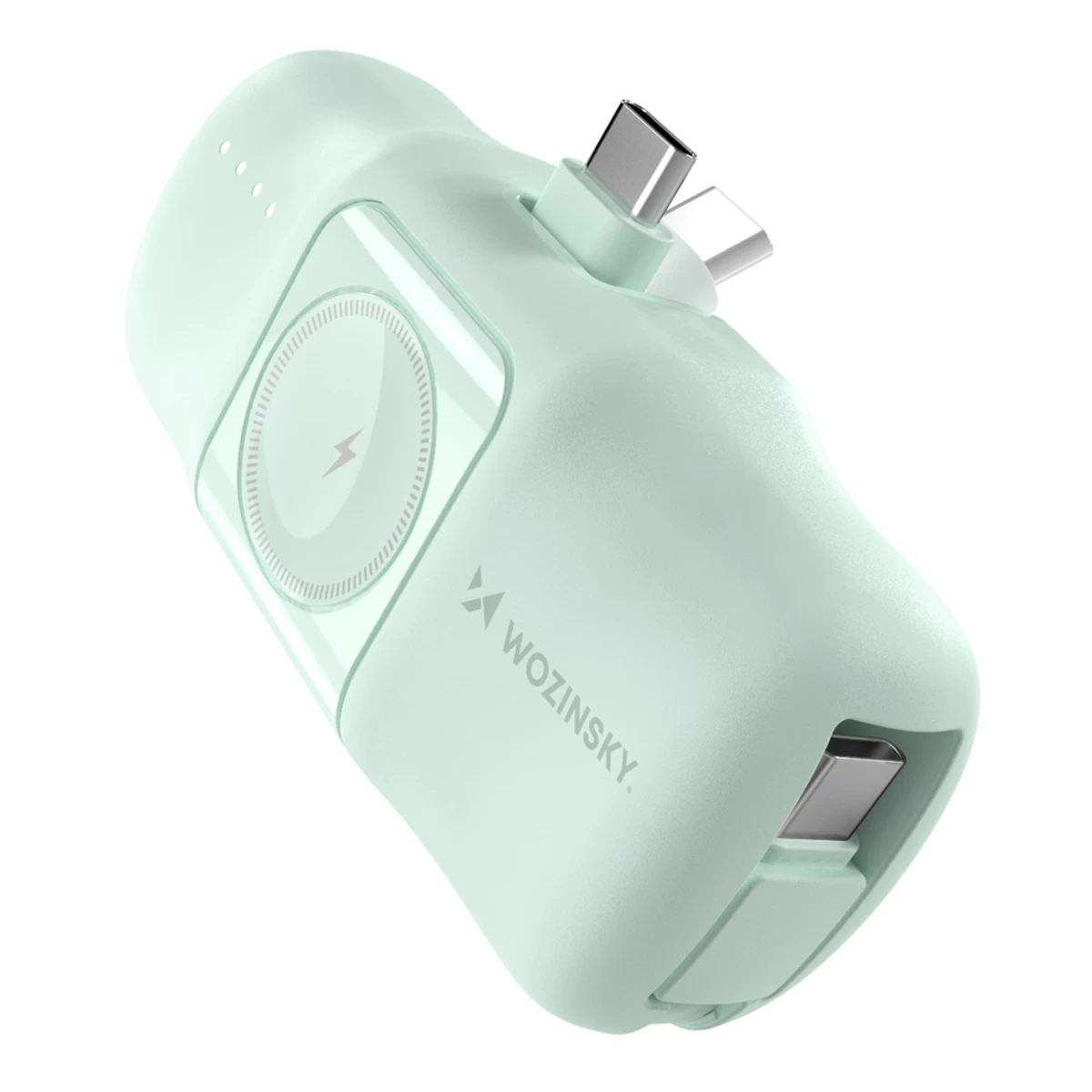 Mini Powerbank 5000mah 15w Usb-c Ir įkroviklis apple Watch Laikrodžiui - žalias