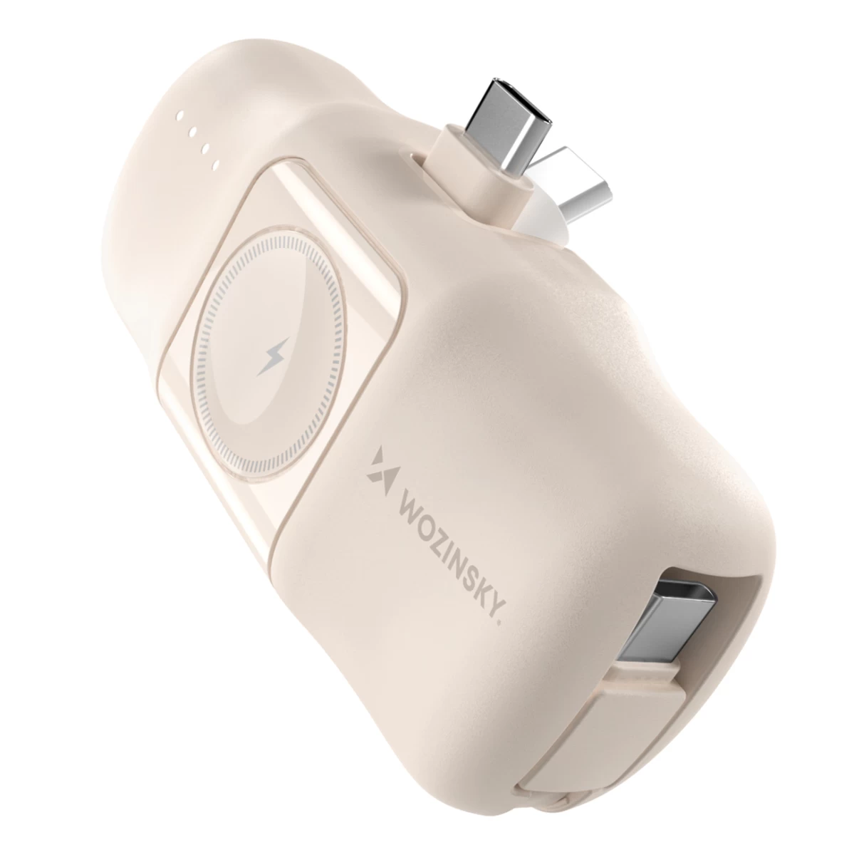 Mini Powerbank 5000mah 15w Usb-c Ir įkroviklis apple Watch - Smėlio Spalvos