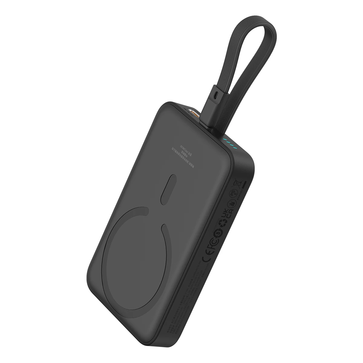 Mini Powerbank Magsafe 10000mah 20w Su Lightning Kabeliu Iphone 0.3m Juodas