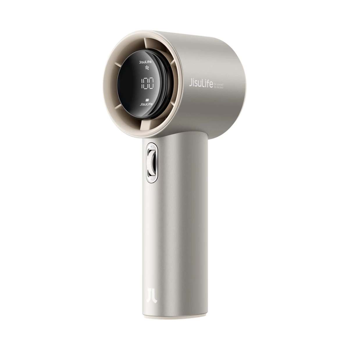 Mini Ventiliatorius Nešiojamas Metalinis Usb-c 5000 Mah Ventiliatorius - šviesiai Rudas