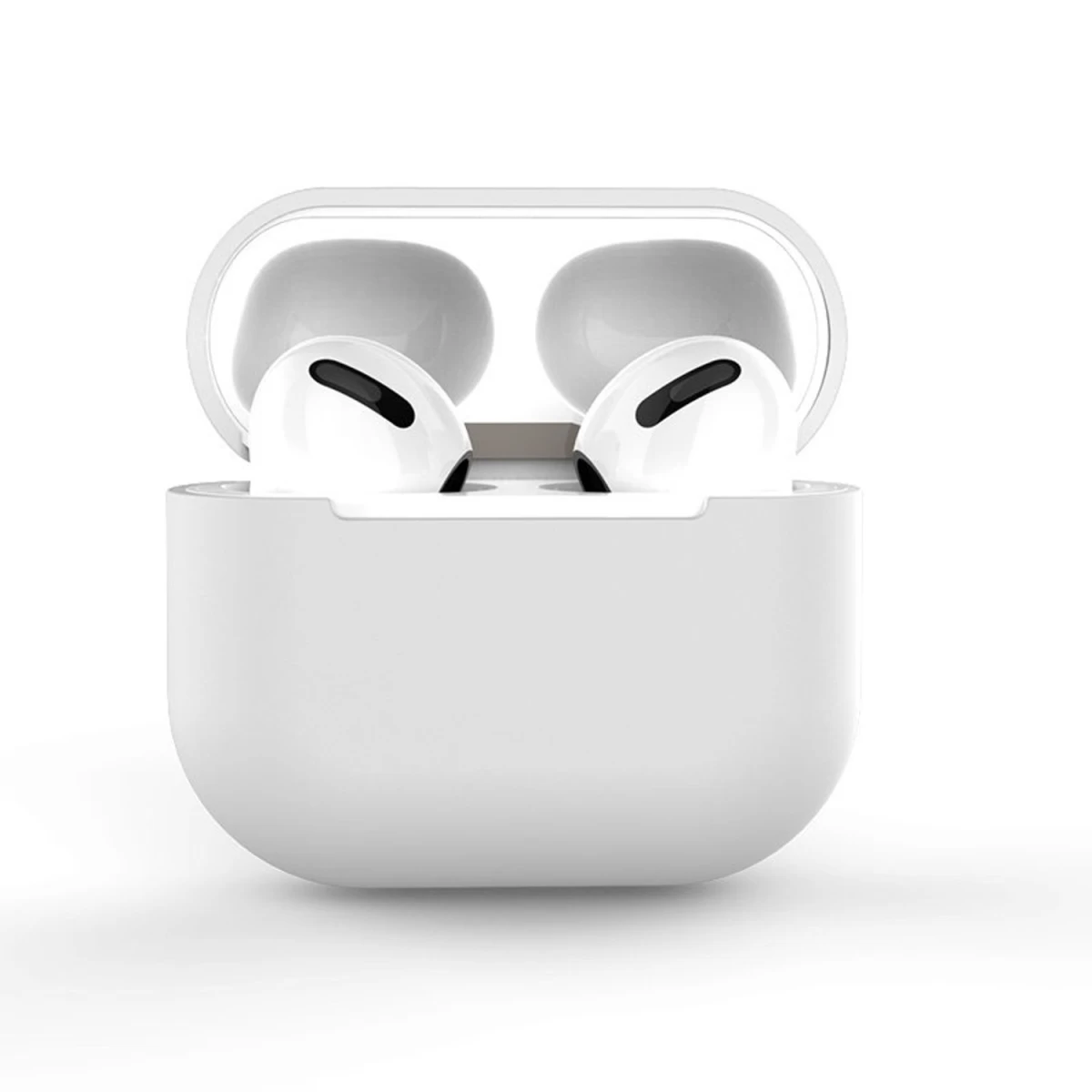 Minkštas Silikoninis Dėklas airpods 2 / airpods 1, Baltas (c Dėklas)