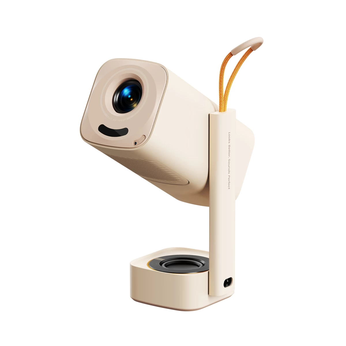 Mobilusis Multimedijos Projektorius Sulankstomas Wifi Bt Fullhd 1080p - Smėlio Spalvos