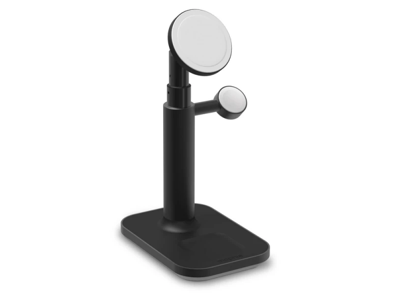 Mophie Extendable Stand Magsafe 3in1 - Stovintis Belaidis įkroviklis Trims įrenginiams Su Reguliuojamu Aukščiu, Suderinamas Su Mophie Extendable Stand Magsafe 3in1 - Stovintis Belaidis įkroviklis Trims įrenginiams Su Reguliuojamu Aukščiu, Suderinamas Su