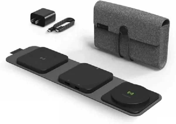 mophie Kelioninis įkroviklis - įkroviklis 3 įrenginiams, Palaikantis magsafe įkrovimą (juodas) mophie Kelioninis įkroviklis - įkroviklis 3 įrenginiams, Palaikantis magsafe įkrovimą (juodas)