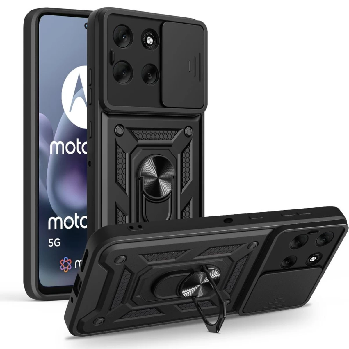 motorola Moto G86 5g Camshield Pro Dėklas - Juodas