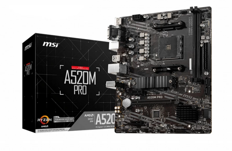 Msi A520m Pro Motininė Plokštė (socket Am4 / Micro Atx)
