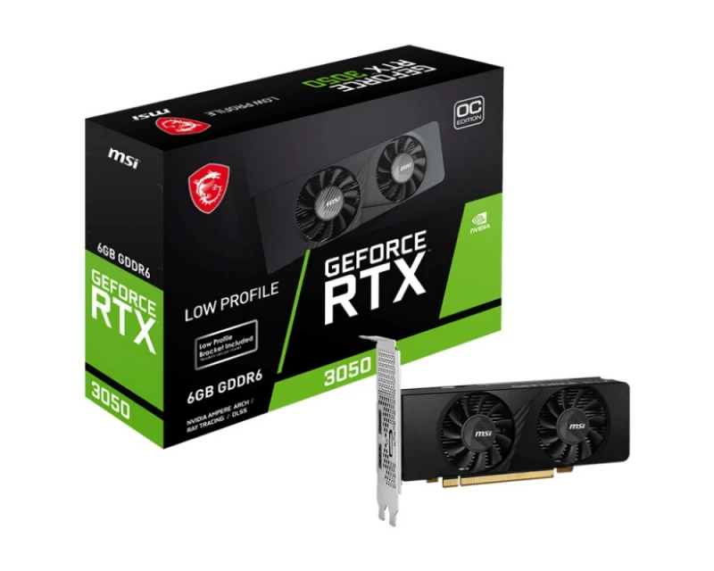 Msi Geforce Rtx 3050 Lp Oc 6gb Gddr6 (v812-023r) Vaizdo Plokštė