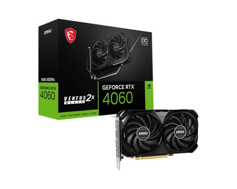 Msi Geforce Rtx 4060 Ventus 2x Black 8gb Gddr6 Vaizdo Plokštė (geforce Rtx 4060 Ventus 2x Black 8g Oc) Msi Geforce Rtx 4060 Ventus 2x Black 8gb Gddr6 Vaizdo Plokštė (geforce Rtx 4060 Ventus 2x Black 8g Oc)