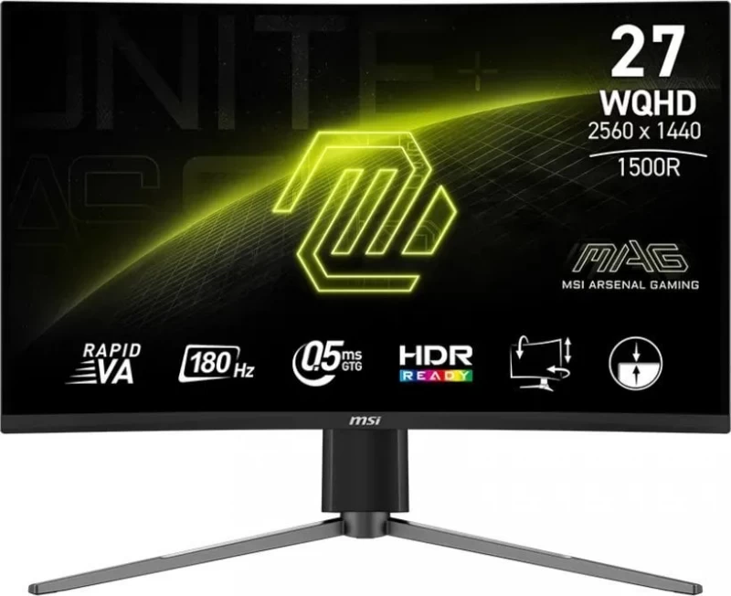 Msi Mag 27cq6pf Monitorius (27&amp;quot; /rapid Va /180hz /2560 X 1440 / Juodos Spalvos)