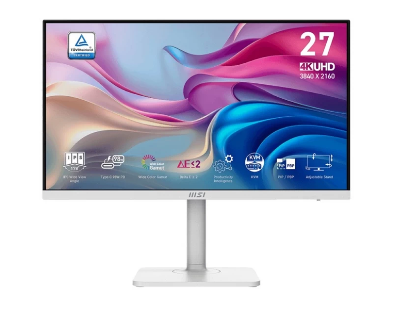 Msi Modern Md272uphw Monitorius (27&amp;quot; /tft Ips /60hz /3840 X 2160 / Baltas)