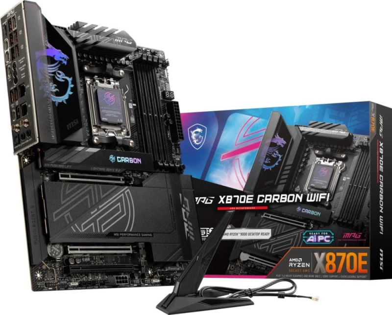 Msi Mpg X870e Carbon Wifi Motininė Plokštė (socket Am5 /atx)