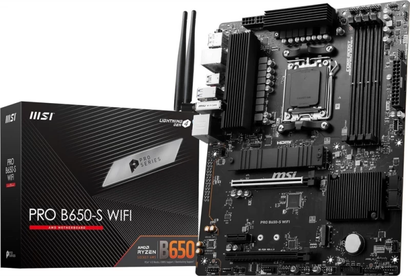 Msi Pro B650-s Wifi Motininė Plokštė (socket Am5 /atx)