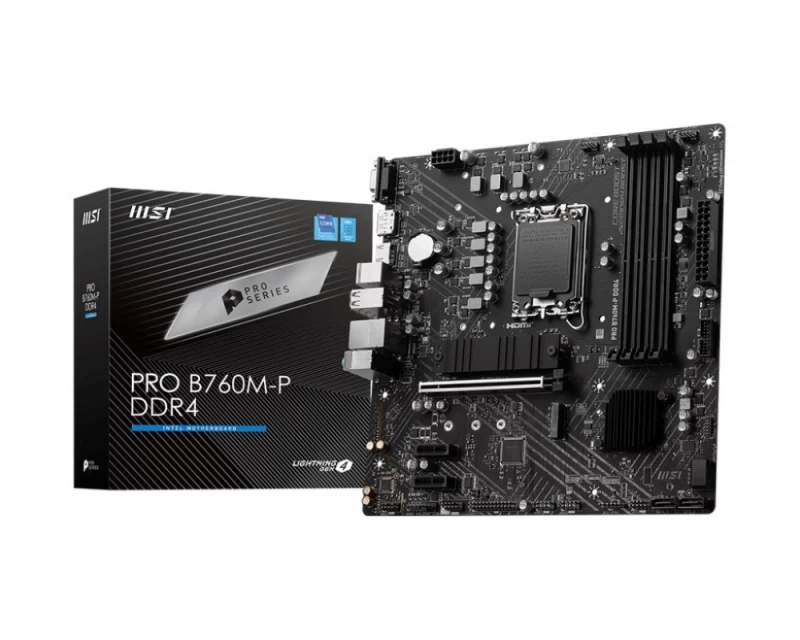 Msi Pro B760m-p Ddr4 Motininė Plokštė (socket 1700 / Micro Atx)