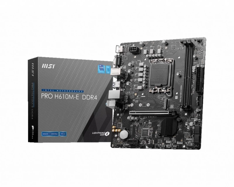 Msi Pro H610m-e Ddr4 Motininė Plokštė (socket 1700 / Micro Atx)