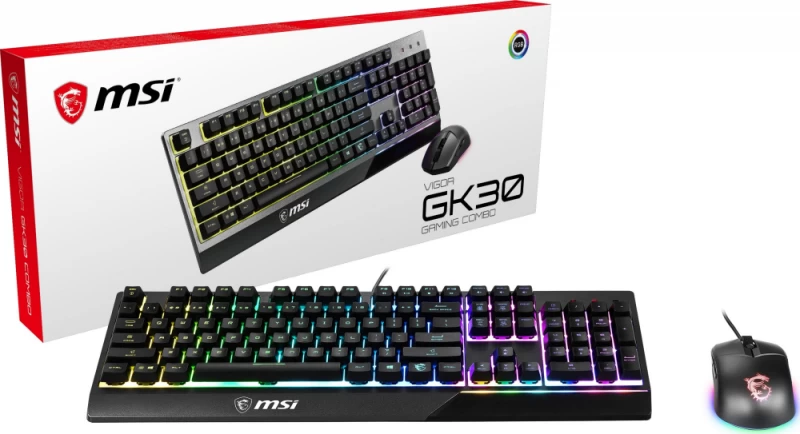 Msi Vigor Gk30 Combo Us Klaviatūros Ir Pelės Rinkinys