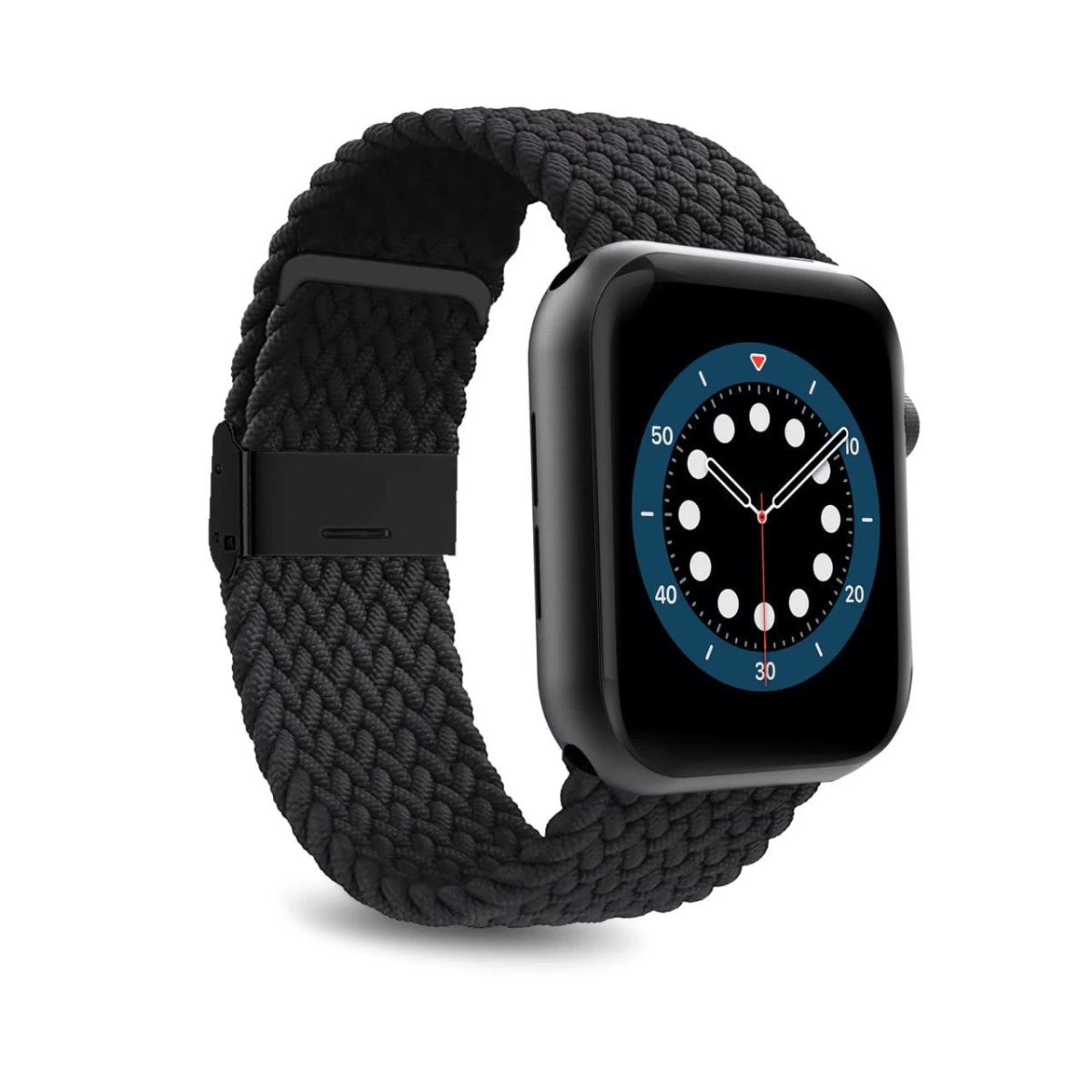 Nailoninis Dirželis, Skirtas apple Watch 42 44 45 49 Mm Kilpai - Juodas