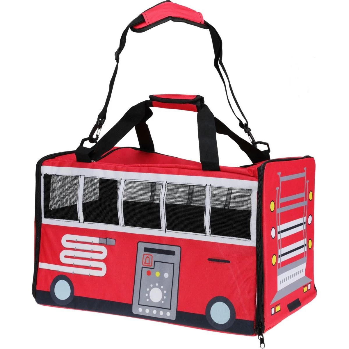 Naminių Gyvūnėlių Vežimėlis 52x30x32,5cm Pet Bus Raudonas