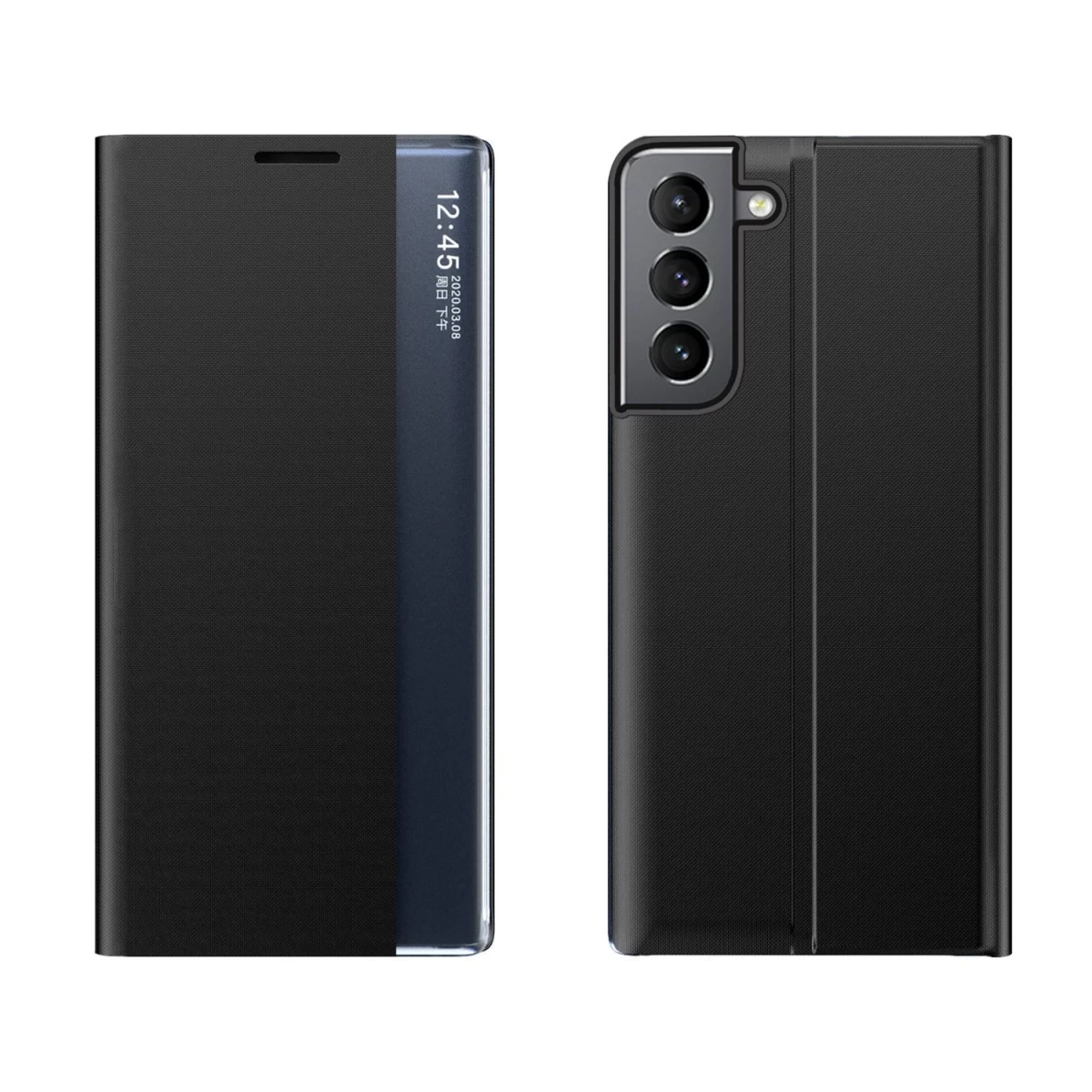 Naujas Miego Dėklas Su Stovo Funkcija Samsung Galaxy S22+ (s22 Plus) Juodas