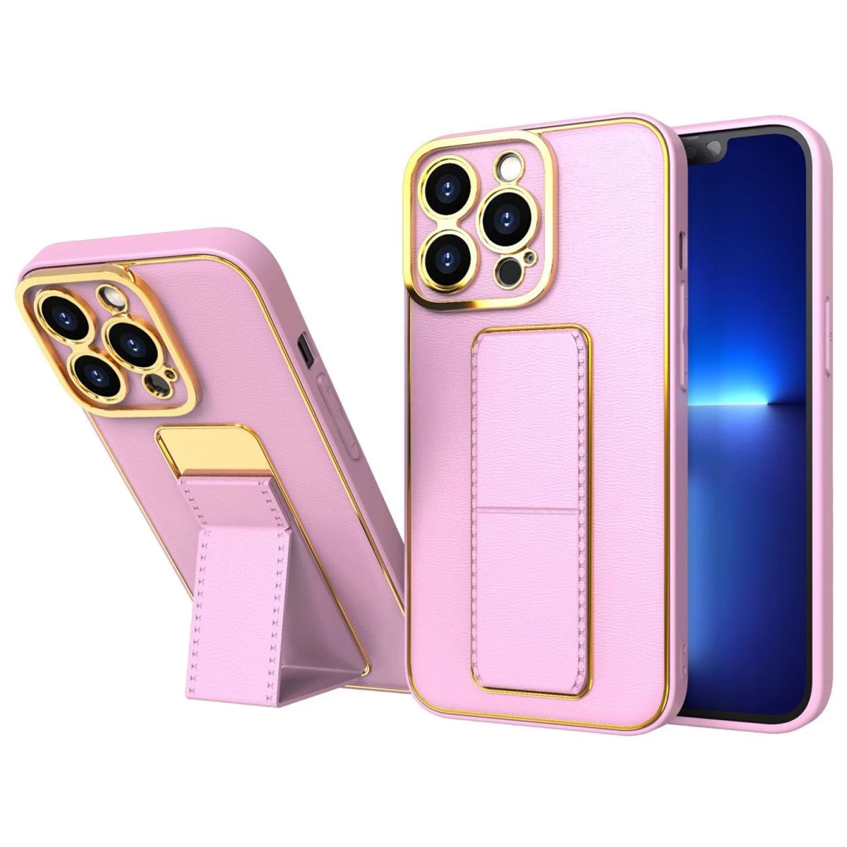 Naujas samsung Galaxy A12 5g Dėklas Su Stovu Rožinės Spalvos
