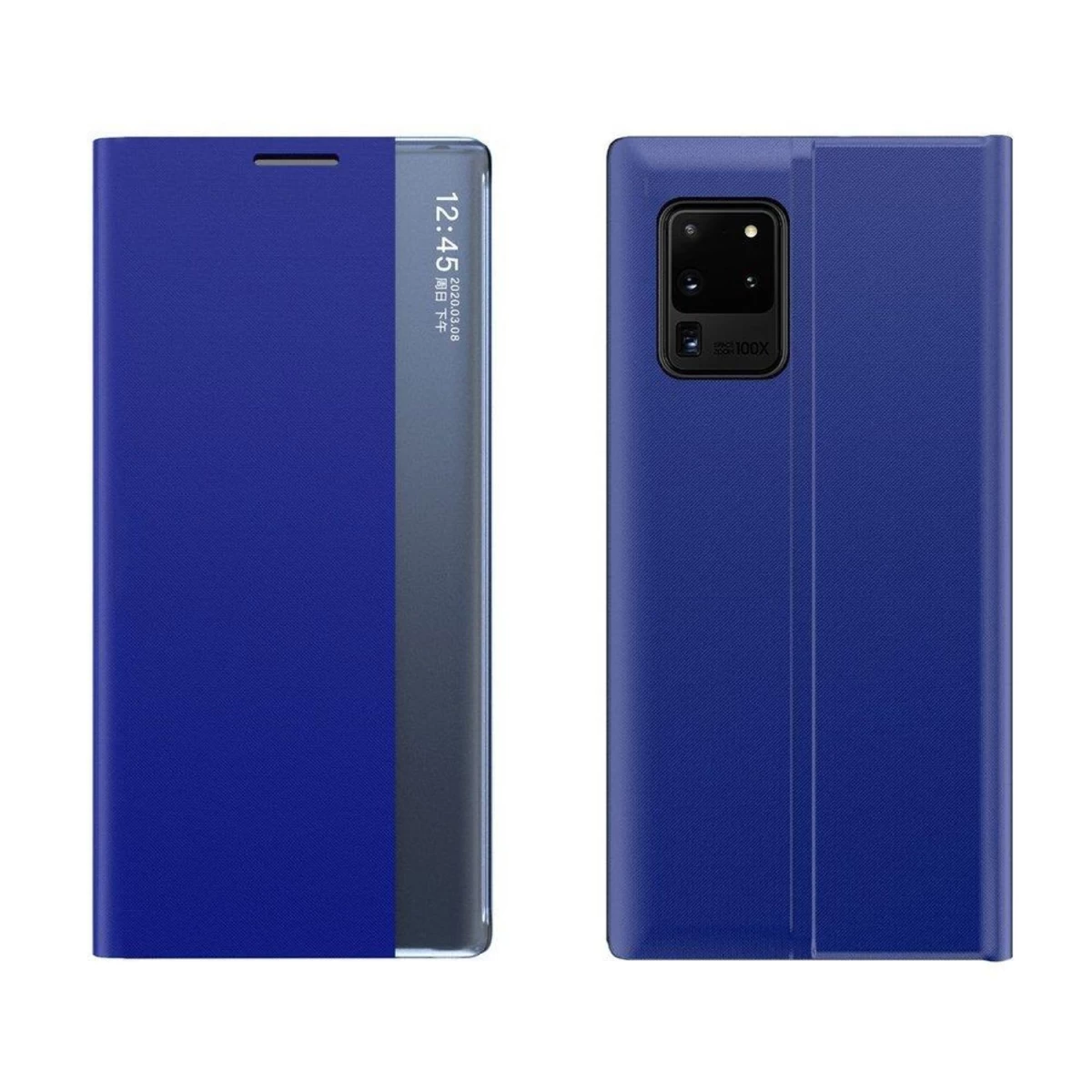 Naujas samsung Galaxy A73 Miego Dėklas Su Mėlynos Spalvos Dangteliu
