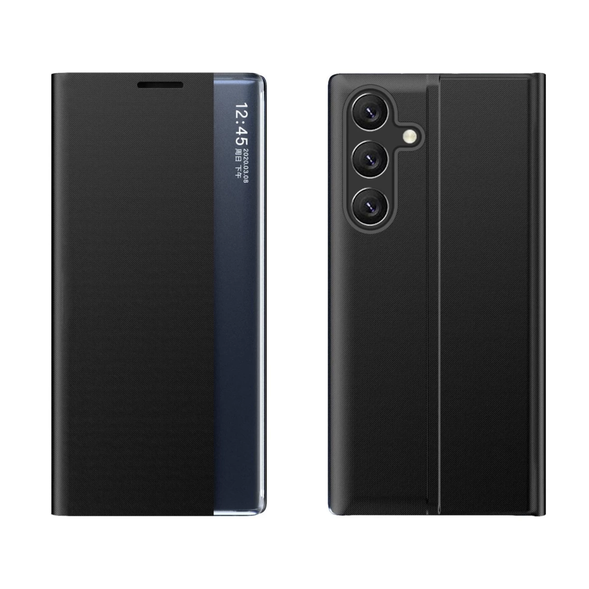 Naujas sleep Dėklas samsung Galaxy A24 4g, Apverčiamasis Dangtelis, Juodos Spalvos