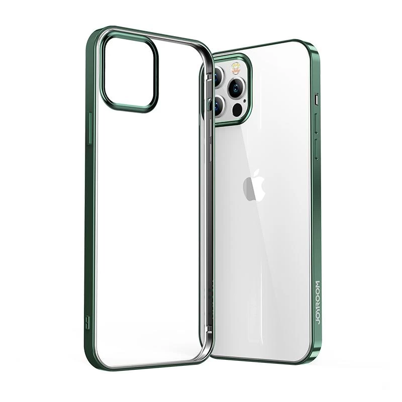 Nbs Itin Plonas Permatomas Dėklas Su Metaliniu Rėmeliu, Skirtas iphone 12 Pro Max, žalias