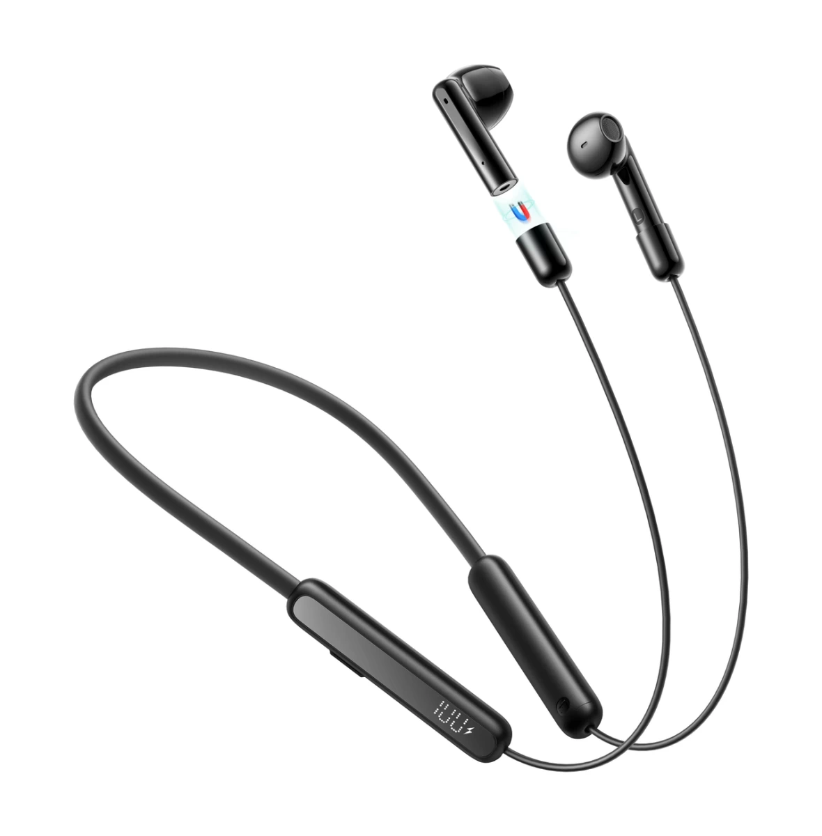Neckband Ds1 Belaidės Sportinės Ausinės Juodos Spalvos