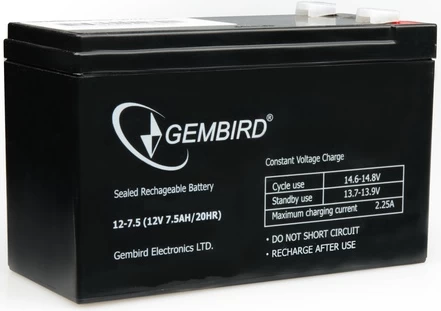 Nepertraukiamo Maitinimo šaltinio Akumuliatorius Gembird Bat-12v7.5ah