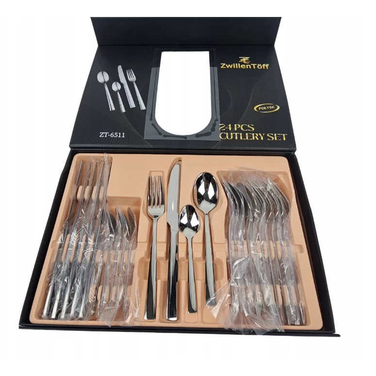 Nerūdijančio plieno stalo įrankių rinkinys 24 dalių, ZT-6511