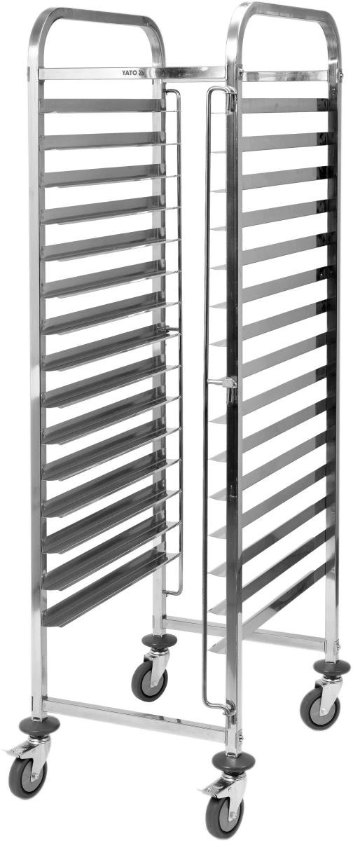 Nerūdijančio plieno vežimėlis indams 470x620x1700 mm (YG-09072)