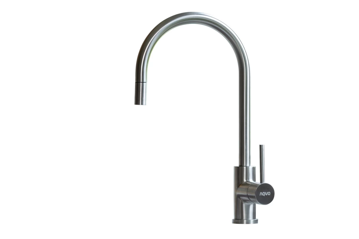 Nerūdijančio plieno virtuvinis maišytuvas Galve, ištraukiama galvute AQKT101SSD1